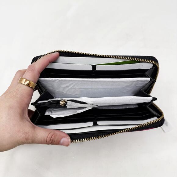 [Kate Spade] Neda Wilson Road Rose Symphony Zip Around Nylon Wallet NWT Floral - Picture 2 of 8